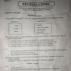 Épreuve de Physique Chimie – BEPC 2025 – Zone 1 – Côte d’Ivoire